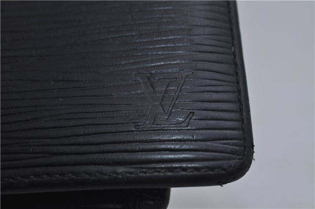 Authentic Louis Vuitton Epi Portefeuille Marco Wallet Black M63652 LV 7212D