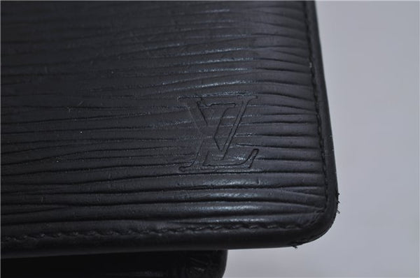 Authentic Louis Vuitton Epi Portefeuille Marco Wallet Black M63652 LV 7212D