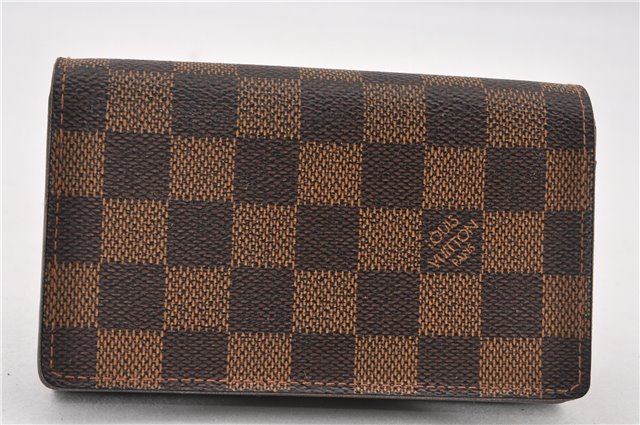 Authentic Louis Vuitton Damier Portefeuille Tresor Wallet Purse N61736 LV 7212F