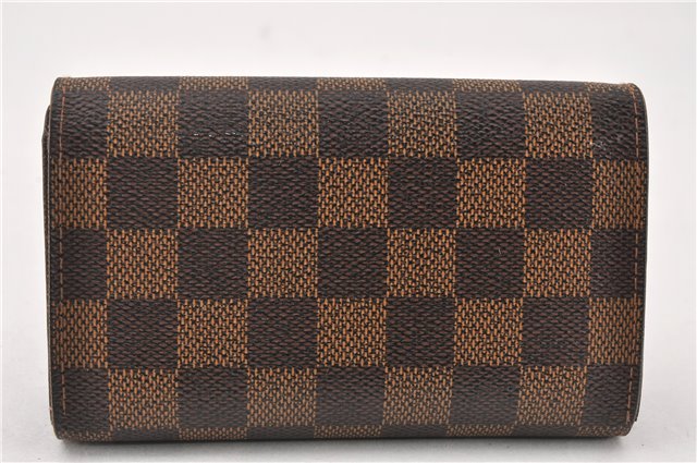 Authentic Louis Vuitton Damier Portefeuille Tresor Wallet Purse N61736 LV 7212F