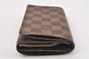 Authentic Louis Vuitton Damier Portefeuille Tresor Wallet Purse N61736 LV 7212F