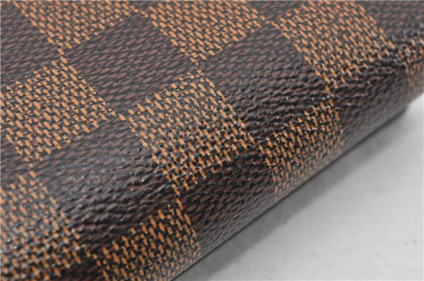 Authentic Louis Vuitton Damier Portefeuille Tresor Wallet Purse N61736 LV 7212F