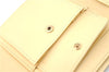 Louis Vuitton Epi Portefeuille Elastic Trifold Wallet Ivory M6346A LV Box 7213A