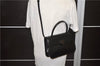 Authentic GIVENCHY Leather 2way Shoulder Hand Bag Purse Black 7213C