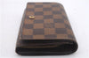 Auth Louis Vuitton Damier Porte Monnaie Billets Tresor Wallet N61730 LV 7213D