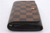 Auth Louis Vuitton Damier Porte Monnaie Billets Tresor Wallet N61730 LV 7213D