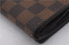 Auth Louis Vuitton Damier Porte Monnaie Billets Tresor Wallet N61730 LV 7213D