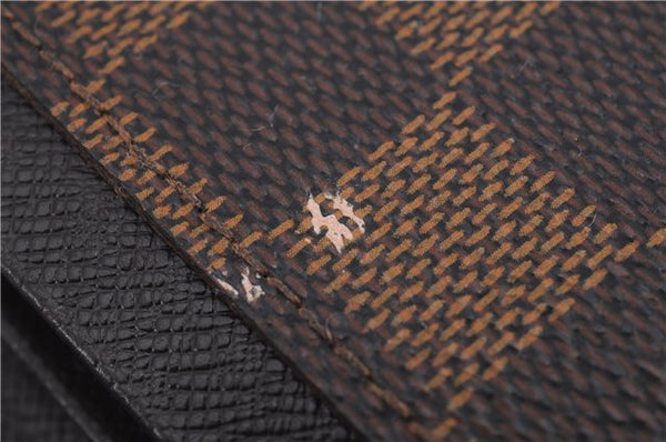 Auth Louis Vuitton Damier Porte Monnaie Billets Tresor Wallet N61730 LV 7213D
