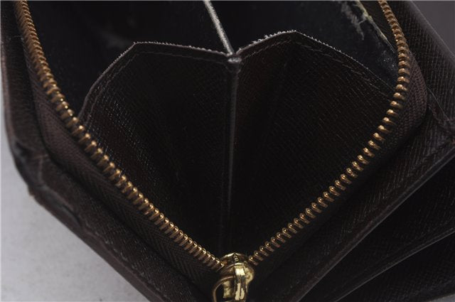 Auth Louis Vuitton Damier Porte Monnaie Billets Tresor Wallet N61730 LV 7213D