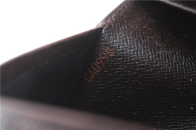 Auth Louis Vuitton Damier Porte Monnaie Billets Tresor Wallet N61730 LV 7213D