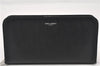 Authentic SAINT LAURENT Zip Long Wallet Purse Leather 328558 Black Box 7214F