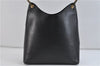 Authentic GUCCI Vintage Bamboo Shoulder Bag Leather 0011880 Black 7216C