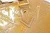 Authentic Louis Vuitton Vernis Alma PM Hand Bag Purse Yellow LV 7216E