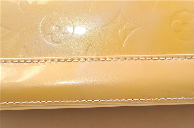 Authentic Louis Vuitton Vernis Alma PM Hand Bag Purse Yellow LV 7216E