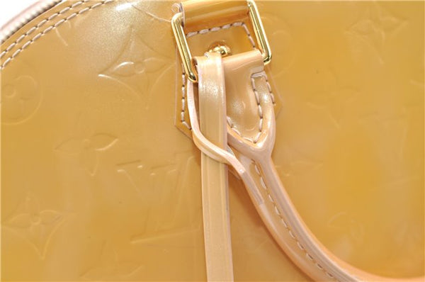 Authentic Louis Vuitton Vernis Alma PM Hand Bag Purse Yellow LV 7216E