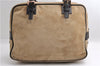 Authentic FENDI Vintage Shoulder Hand Bag Purse Suede Leather Beige 7220E