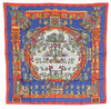 Authentic HERMES Carre 90 Scarf "ASTRES et SOLEILS" Silk Blue Paper Bag 7221E