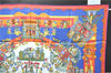 Authentic HERMES Carre 90 Scarf "ASTRES et SOLEILS" Silk Blue Paper Bag 7221E