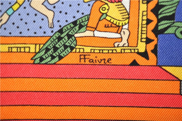 Authentic HERMES Carre 90 Scarf "ASTRES et SOLEILS" Silk Blue Paper Bag 7221E