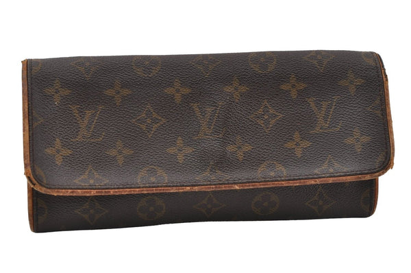 Authentic Louis Vuitton Monogram Pochette Twin GM Shoulder Bag M51852 LV 7221I