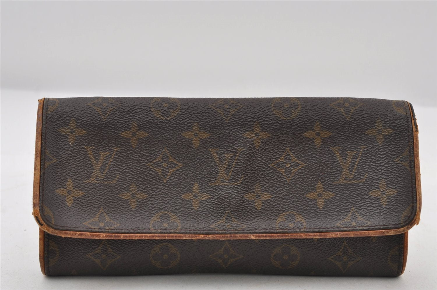 Authentic Louis Vuitton Monogram Pochette Twin GM Shoulder Bag M51852 LV 7221I