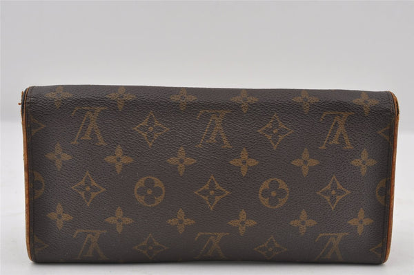 Authentic Louis Vuitton Monogram Pochette Twin GM Shoulder Bag M51852 LV 7221I