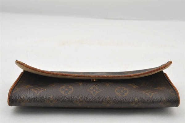 Authentic Louis Vuitton Monogram Pochette Twin GM Shoulder Bag M51852 LV 7221I