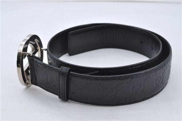 Authentic GUCCI Guccissima Belt GG Leather Size 80cm 31.5