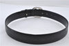 Authentic GUCCI Guccissima Belt GG Leather Size 80cm 31.5" 114876 Black 7222E