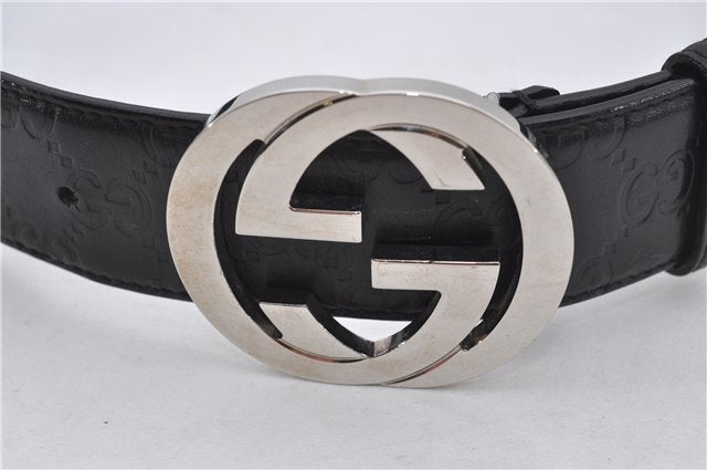 Authentic GUCCI Guccissima Belt GG Leather Size 80cm 31.5