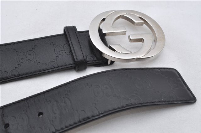 Authentic GUCCI Guccissima Belt GG Leather Size 80cm 31.5