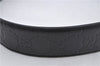 Authentic GUCCI Guccissima Belt GG Leather Size 80cm 31.5" 114876 Black 7222E