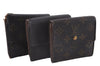 Authentic Louis Vuitton Monogram Bifold Wallet Purse 3Set LV 7224D