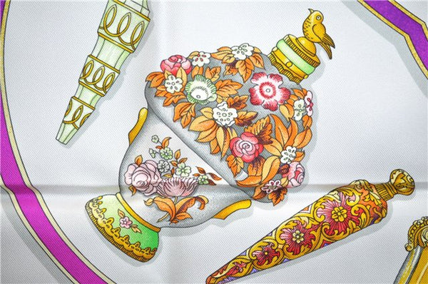 Authentic HERMES Carre 90 Scarf "Qu' importe le flacon" Silk Green 7224E