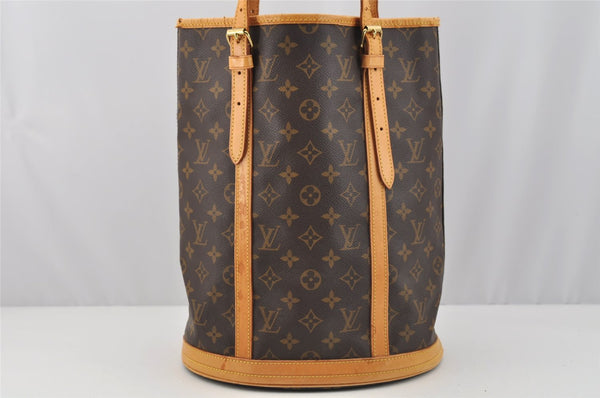 Authentic Louis Vuitton Monogram Bucket GM Shoulder Tote Bag M42236 Junk 7224I