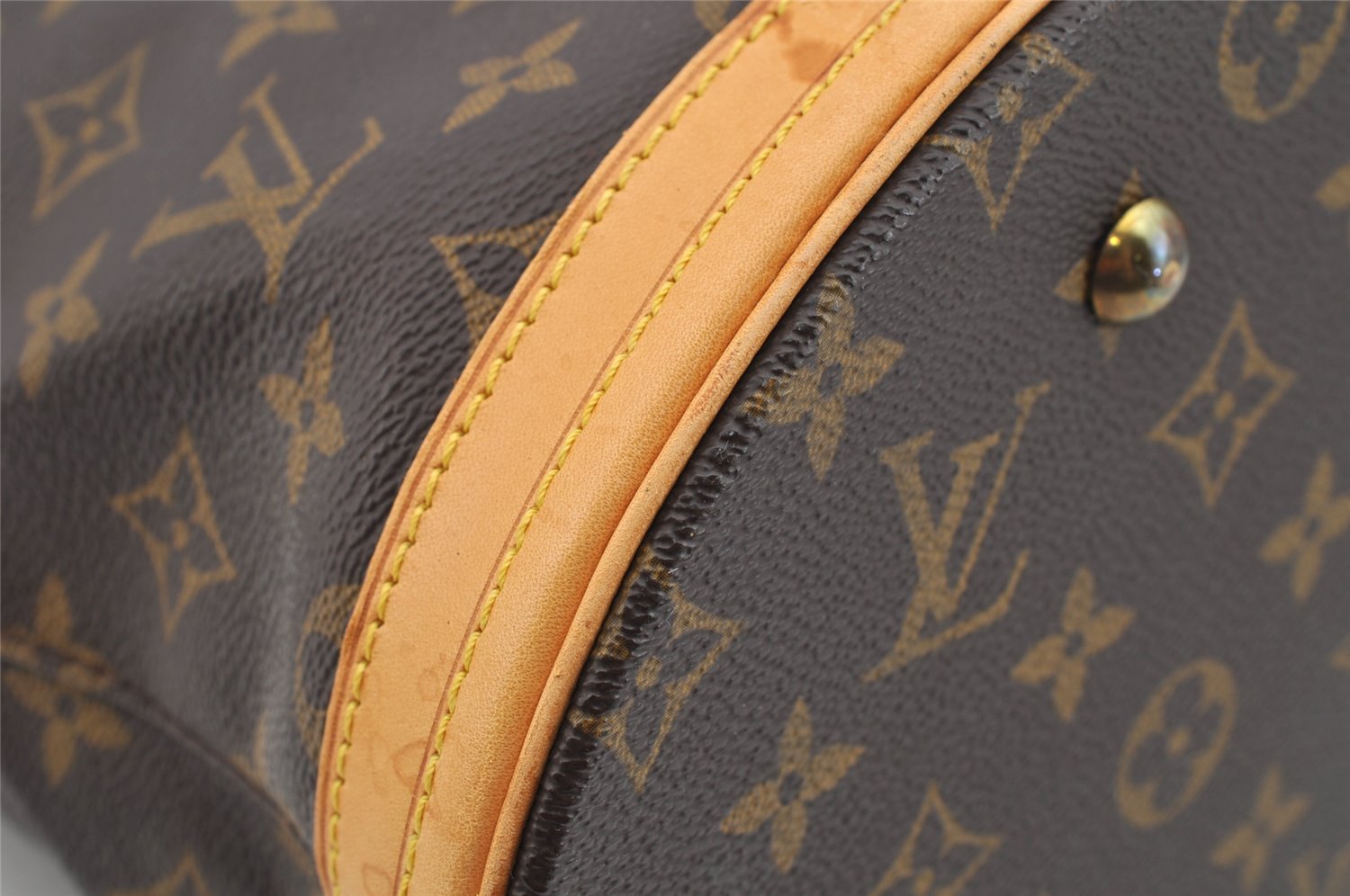 Authentic Louis Vuitton Monogram Bucket GM Shoulder Tote Bag M42236 Junk 7224I