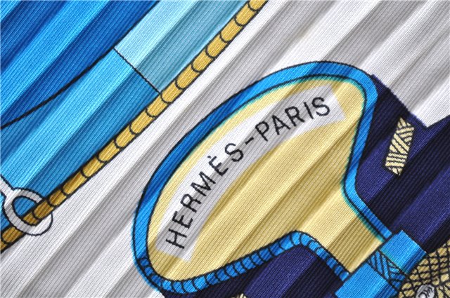 Authentic HERMES Pleats Scarf 