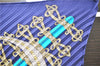 Authentic HERMES Pleats Scarf "circus" Silk Navy 7225E