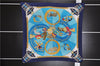 Authentic HERMES Pleats Scarf "circus" Silk Navy 7225E