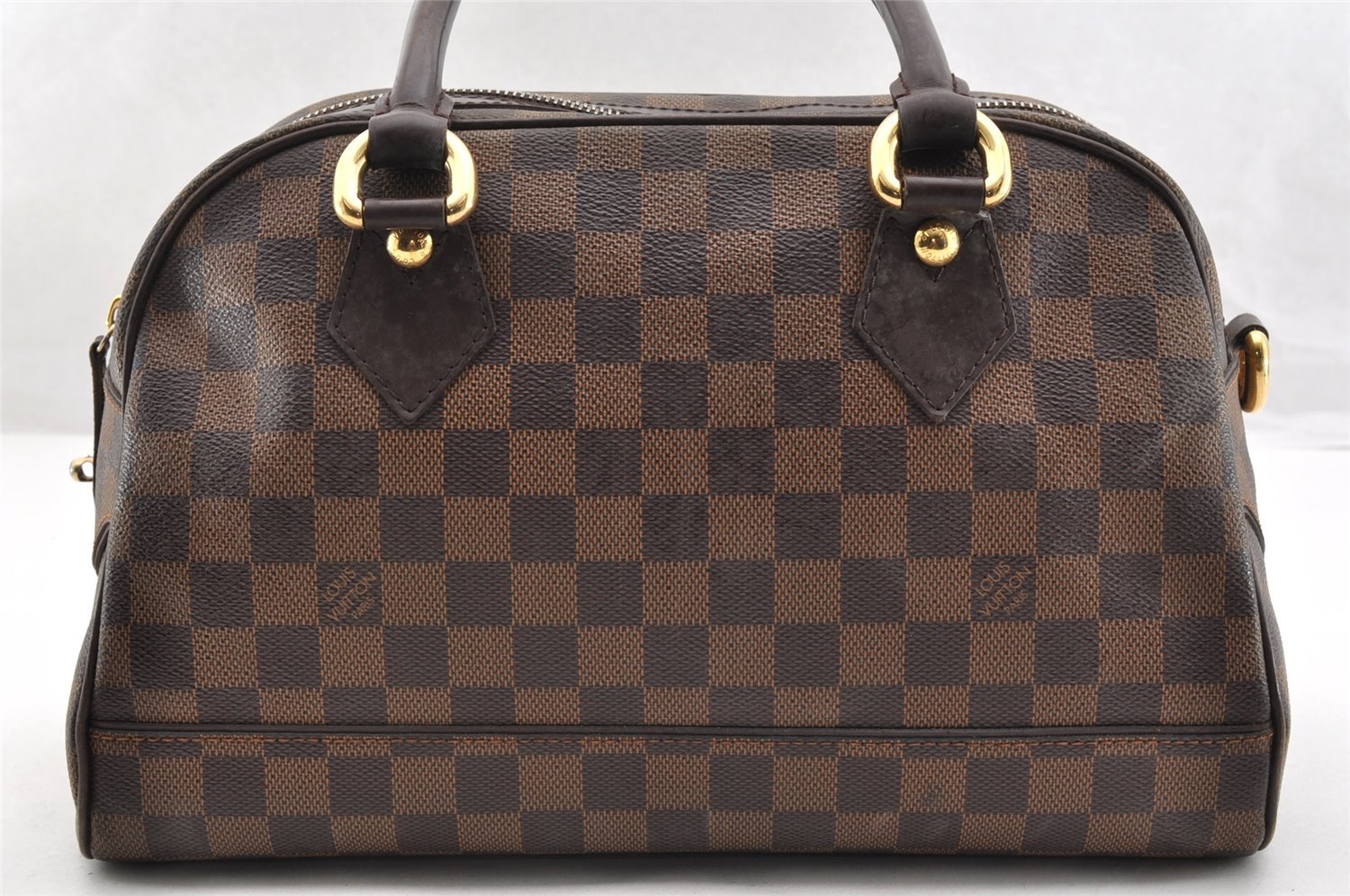 Authentic Louis Vuitton Damier Duomo Hand Boston Bag Purse N60008 LV 7225I