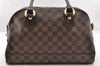 Authentic Louis Vuitton Damier Duomo Hand Boston Bag Purse N60008 LV 7225I