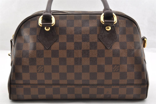 Authentic Louis Vuitton Damier Duomo Hand Boston Bag Purse N60008 LV 7225I