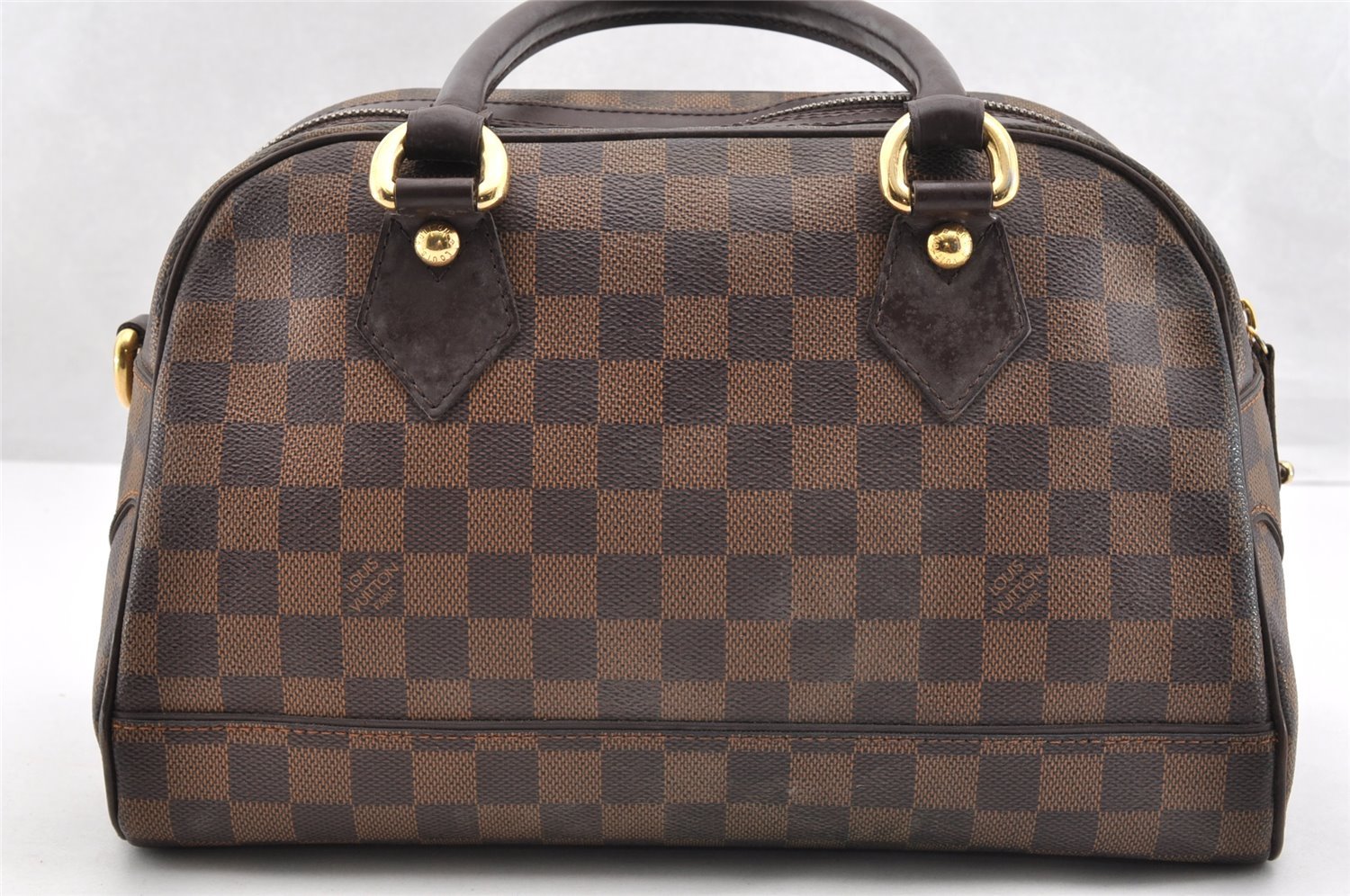Authentic Louis Vuitton Damier Duomo Hand Boston Bag Purse N60008 LV 7225I