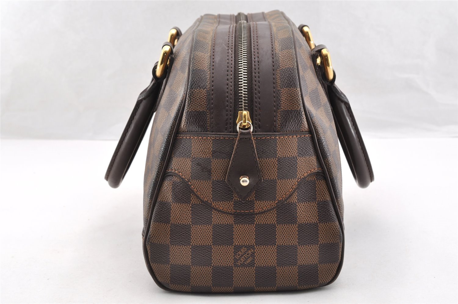 Authentic Louis Vuitton Damier Duomo Hand Boston Bag Purse N60008 LV 7225I