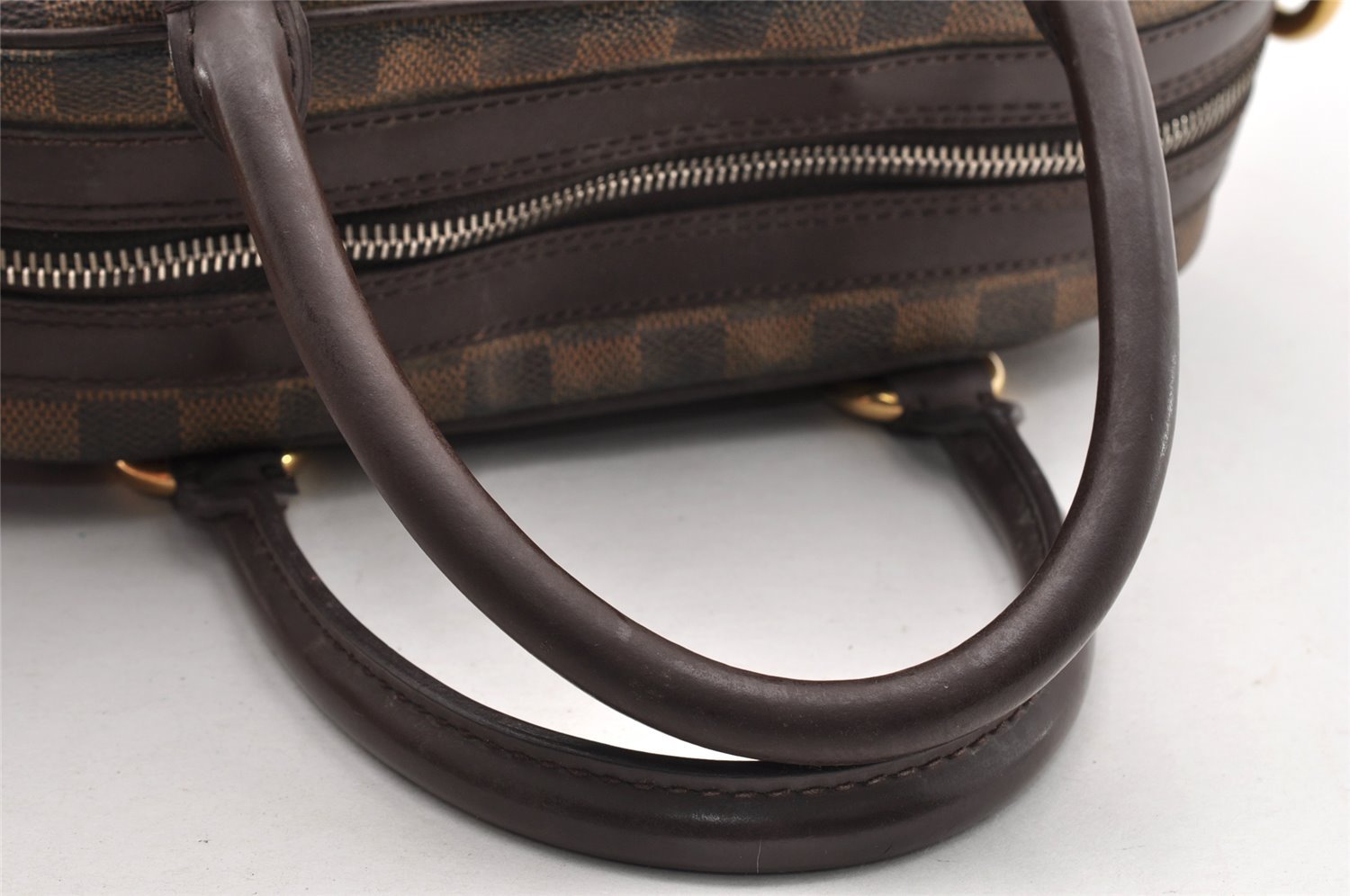 Authentic Louis Vuitton Damier Duomo Hand Boston Bag Purse N60008 LV 7225I