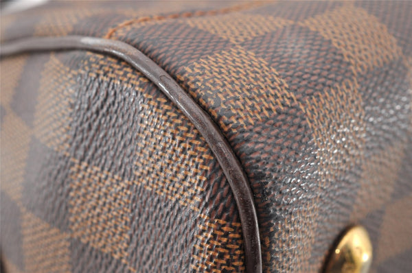 Authentic Louis Vuitton Damier Duomo Hand Boston Bag Purse N60008 LV 7225I