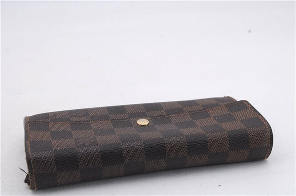 Authentic Louis Vuitton Damier Portefeuille Sarah Purse Wallet N61734 LV 7226D