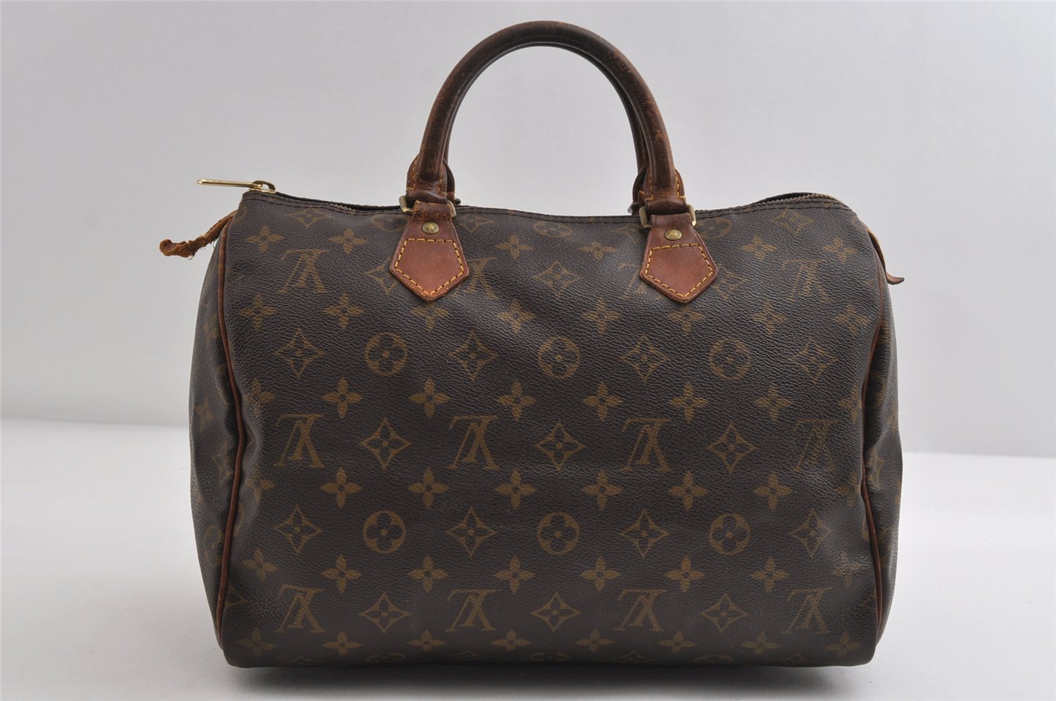 Authentic Louis Vuitton Monogram Speedy 30 Hand Boston Bag M41526 LV 7227I