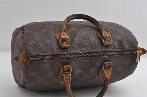 Authentic Louis Vuitton Monogram Speedy 30 Hand Boston Bag M41526 LV 7227I