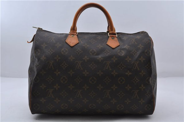 Authentic LOUIS VUITTON Monogram Speedy 35 Hand Bag M41524 LV 7228C